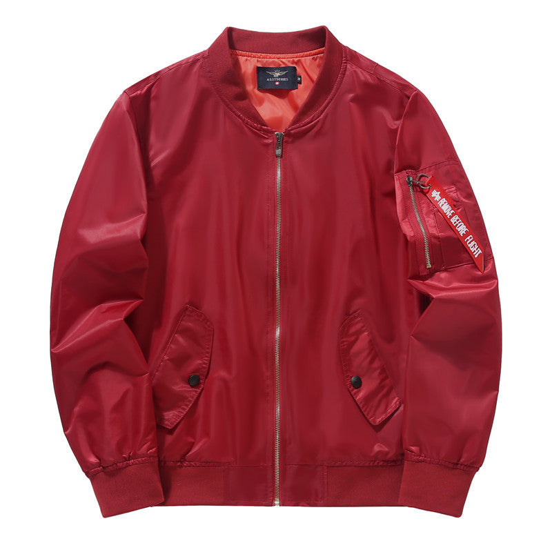 Men's autumn and winter new item plus plus size fat guy sports casual cotton jacket Air Force One MA1 pilot