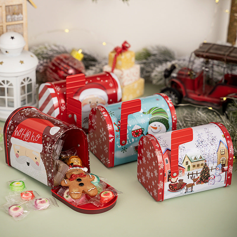 New Christmas decoration products, Christmas mailbox, tin box, gift box, candy box, gift box, ornament