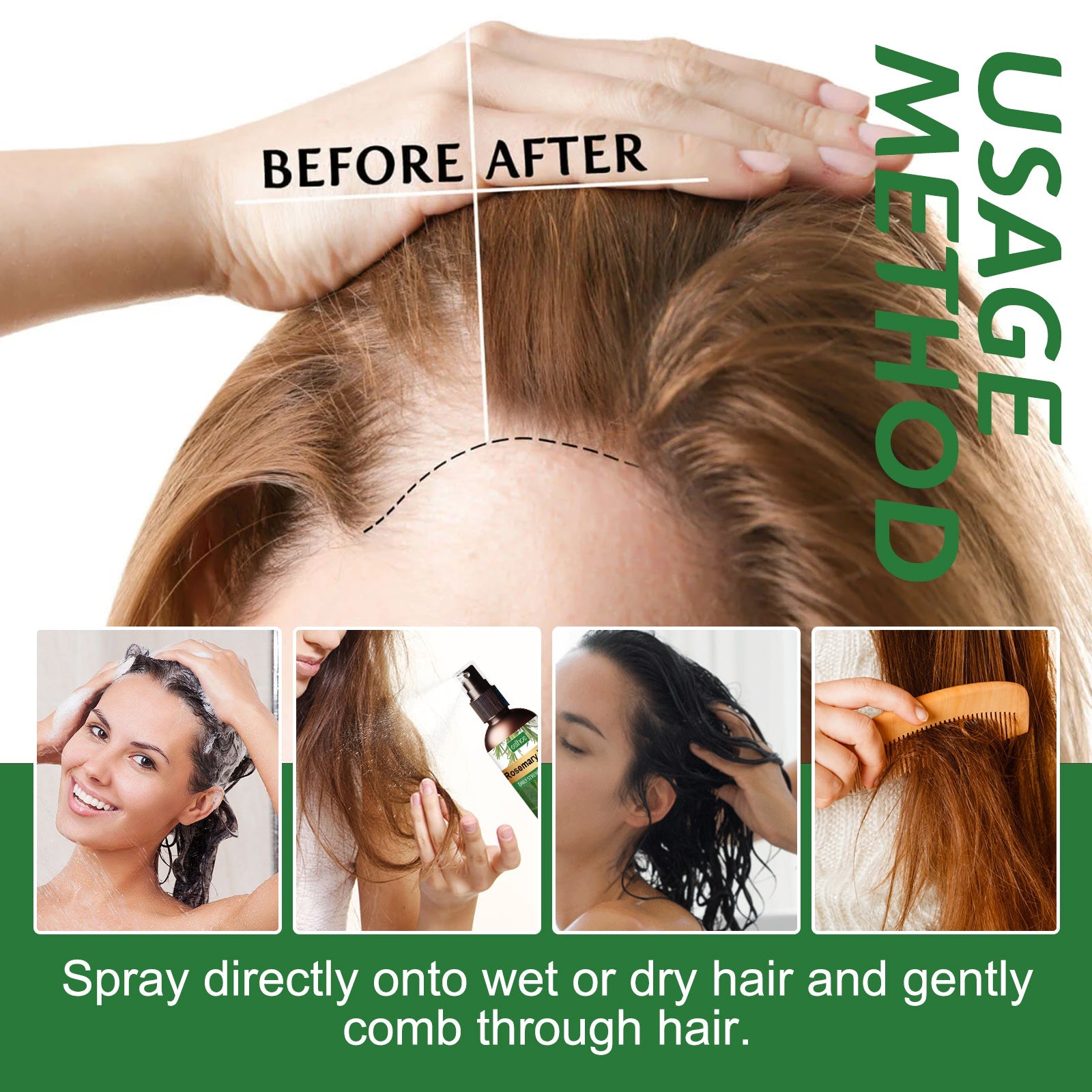 Rosemary Water, Moisturize Hair Roots Repair Damaged Hair Strengthen Hair And Prevent Hair Loss