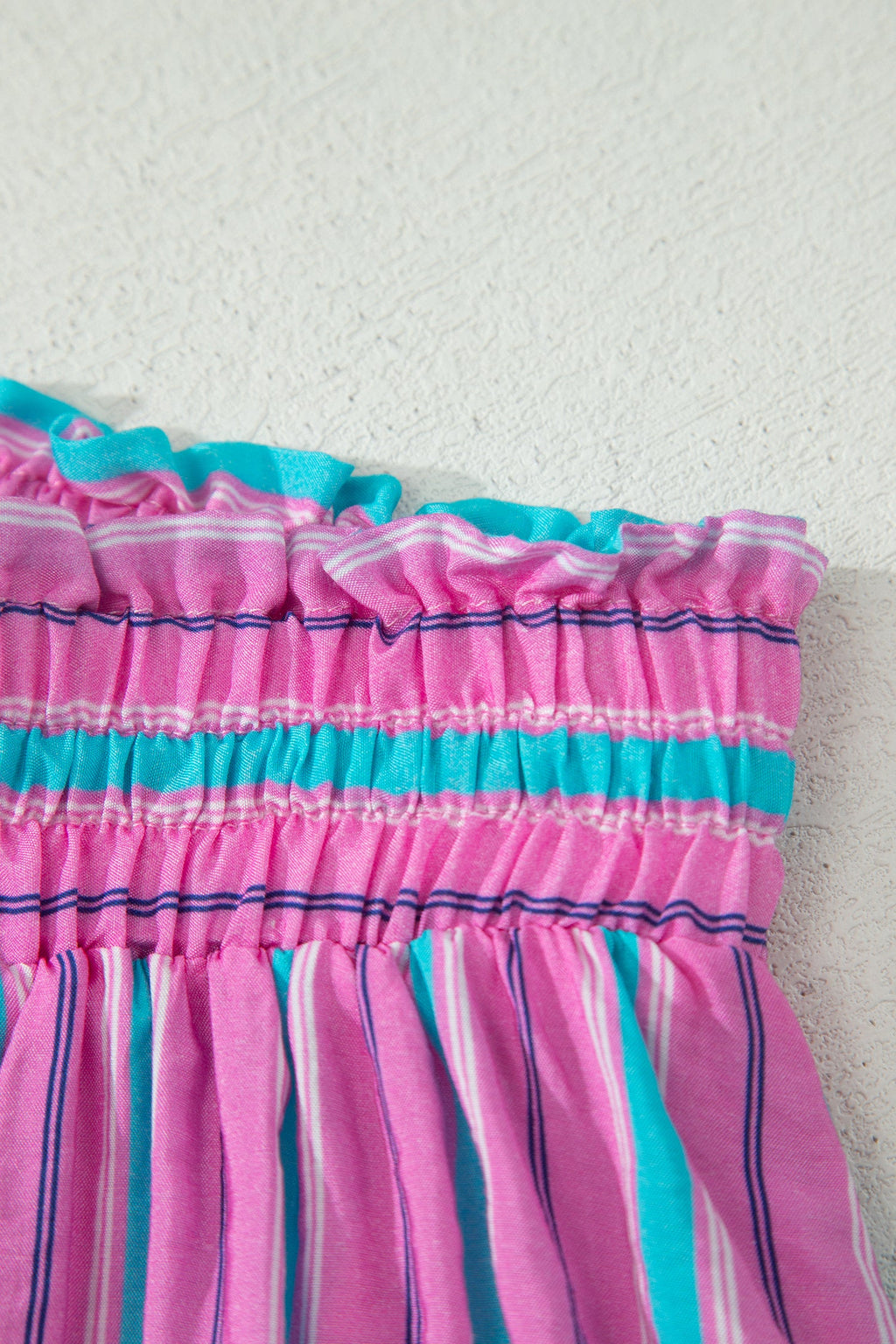 Stripe Dolman Short Sleeve Blouse & Short Set
