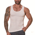 High-Elastic Nylon, Anti-StaticSeamless Men's Shaping Vest for Abdominal Support and Fitness Underwear