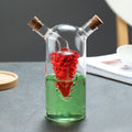 Kitchen Storage Sealed Bottles, Double-layer 2-in-1 Glass Bottles, Oil, Vinegar, Sauce, Seasoning Bottles, Kitchen Tools