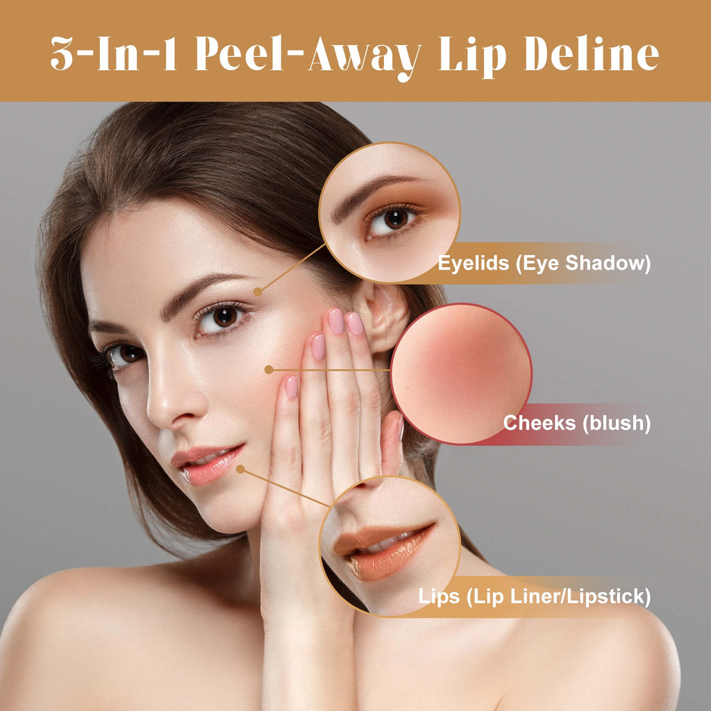 Tattoo Liner, Outline Lip Shape And Develop Lip Color Lasting Waterproof And Not Easy To Fade Peeling Lip Liner