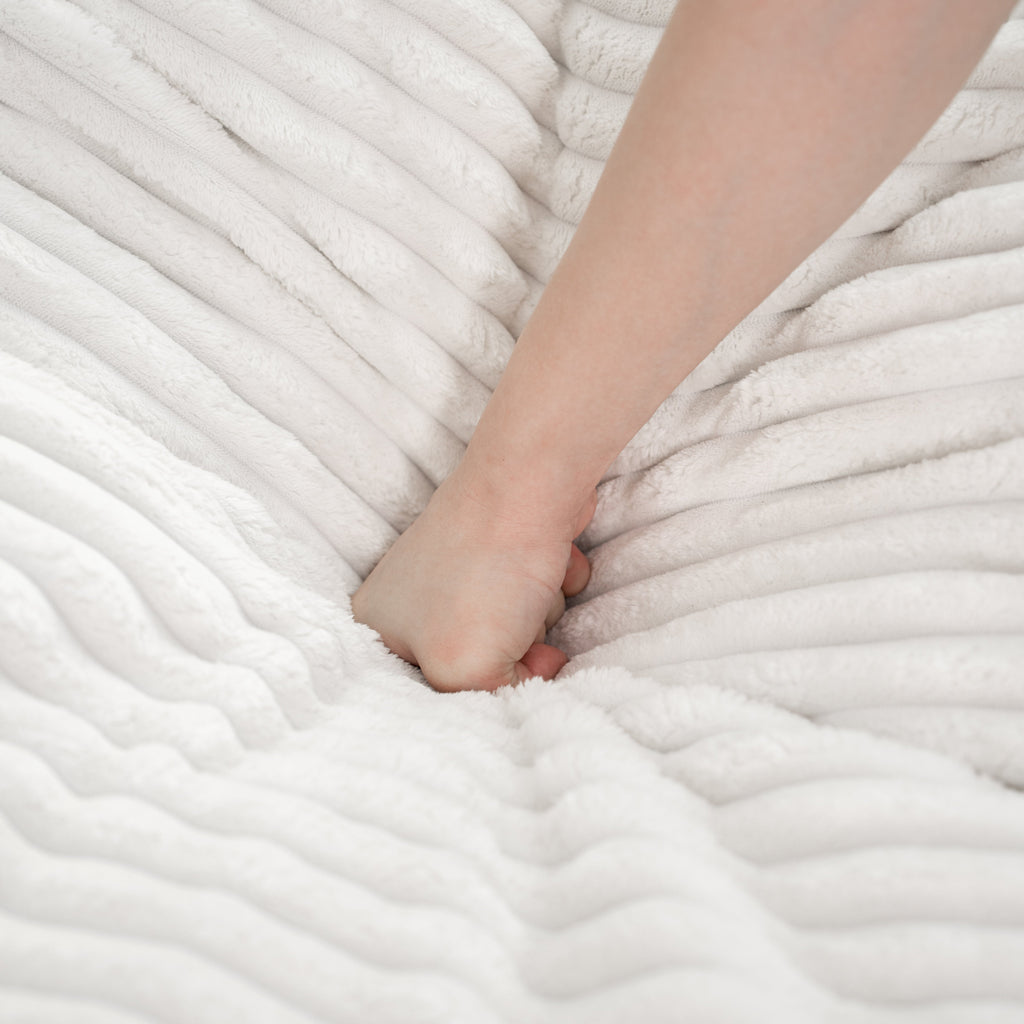 Faux Fur Classic Bean Bag  white