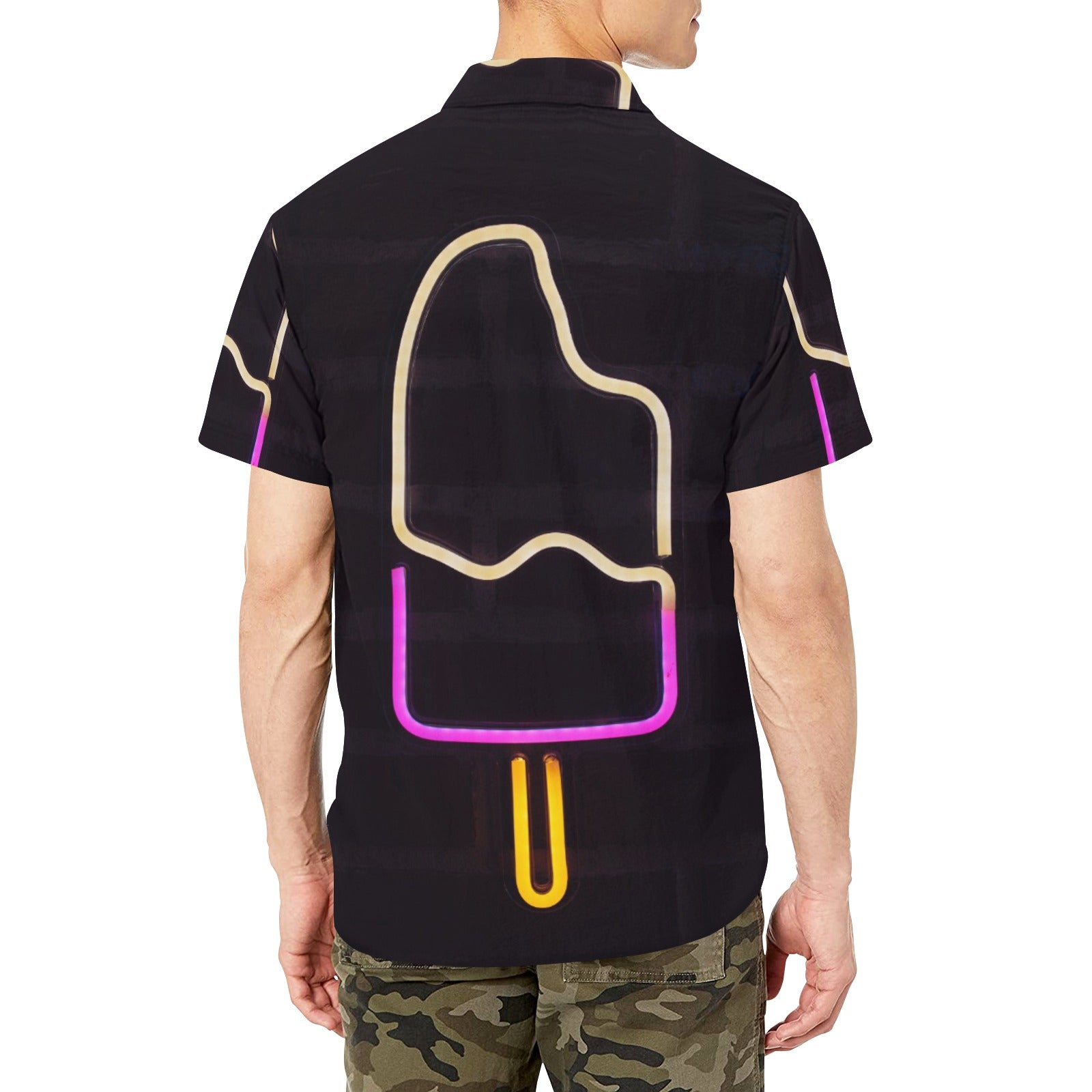 Men's AOP Short Sleeve Shirt with Chest Pocket (T53)