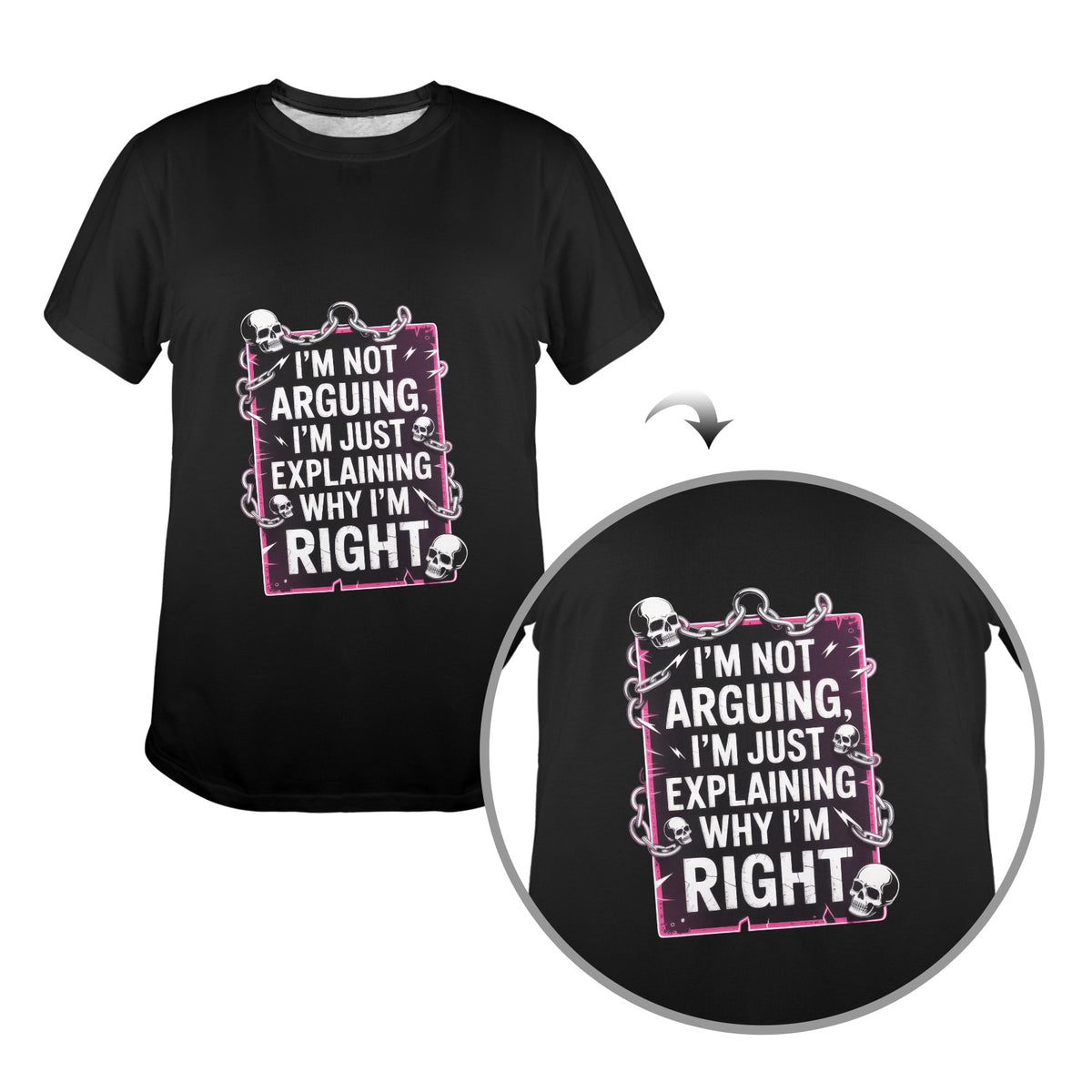 New Women's T-Shirt in USA Size Front Print （Made in USA，Ships to USA Only）
