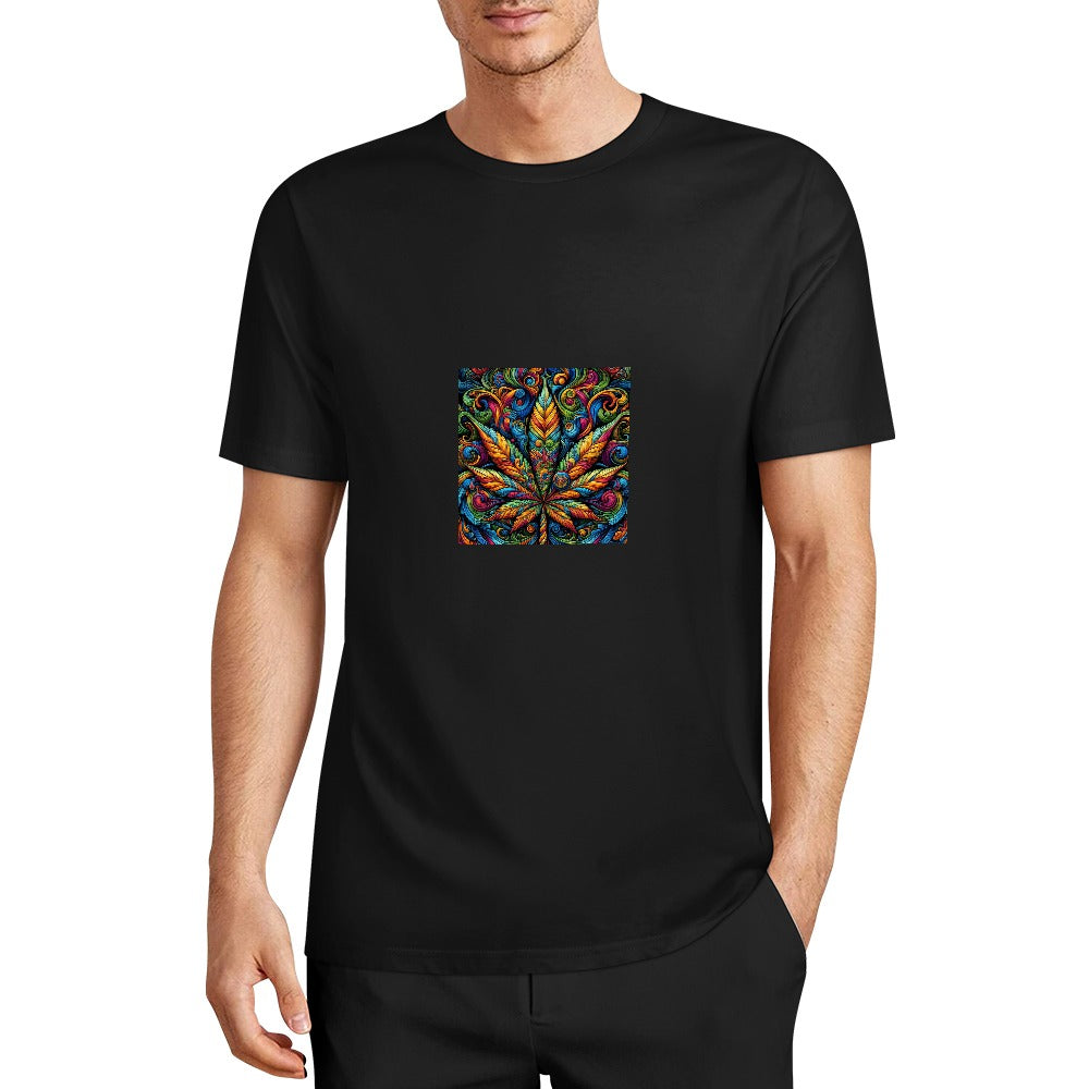 New Pure cotton short sleeved T-shirt Front print Multiple colors