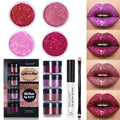 ibcccndc Glitter Lip Gloss Set Cool Color Lipstick Lip Gloss Powder Personality Lip Gloss