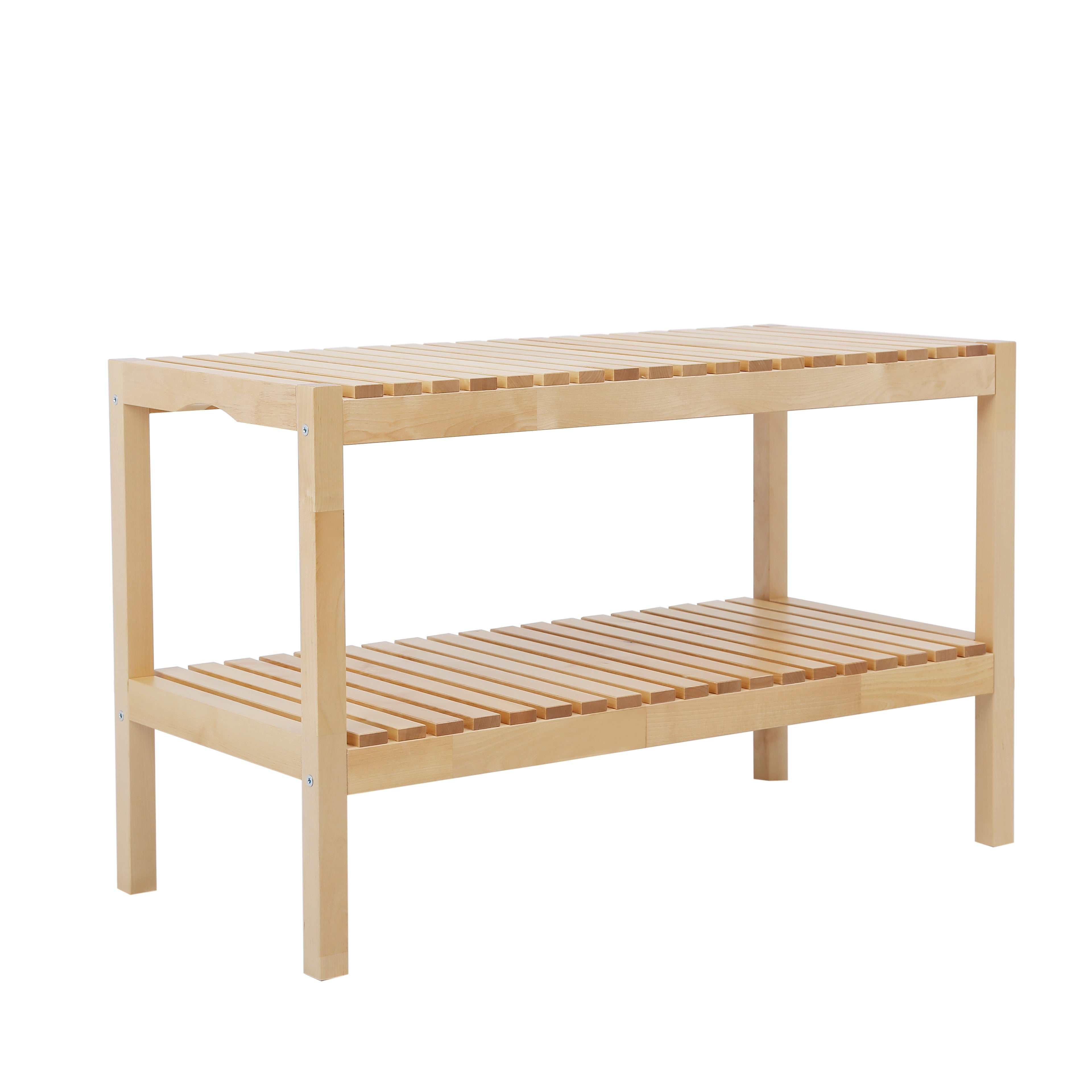 Shoe bench-Birch, 3 Tier Sturdy Shoe Bench Holds up to 300lbs for Entryway Bedroom Living Room Balcony,natural