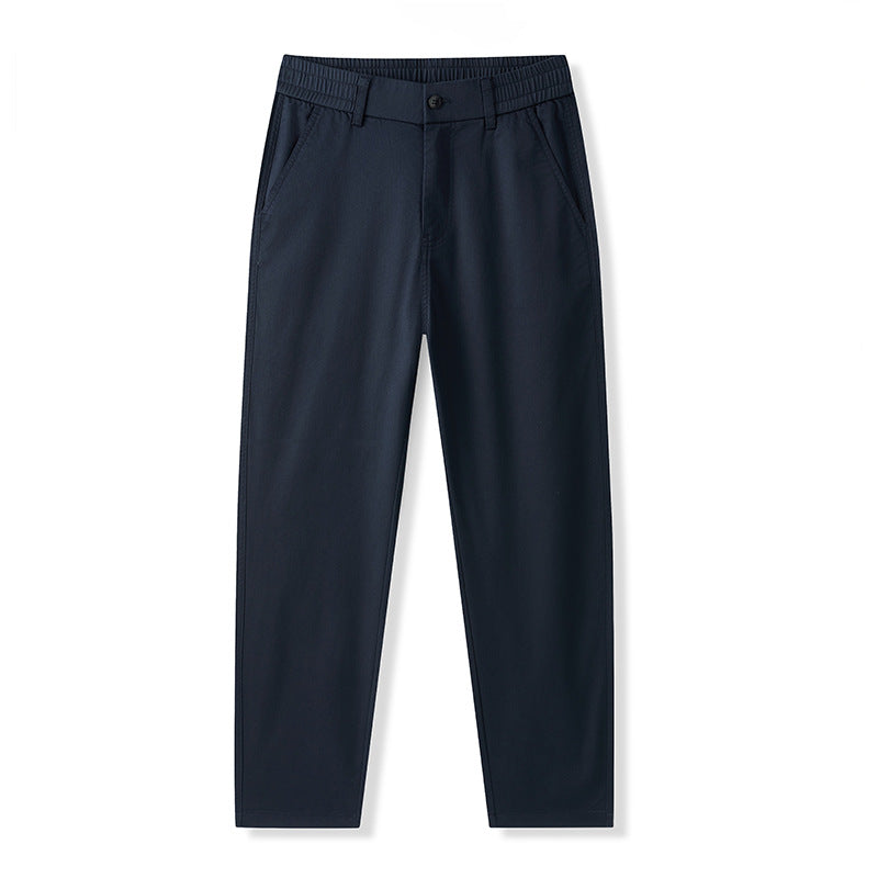 Slim Fit Ice Silk Casual Trousers for Men