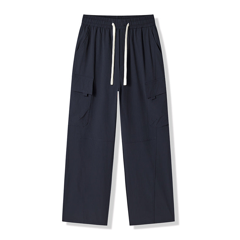 Style Men's Ice Silk Nylon Cargo Pants