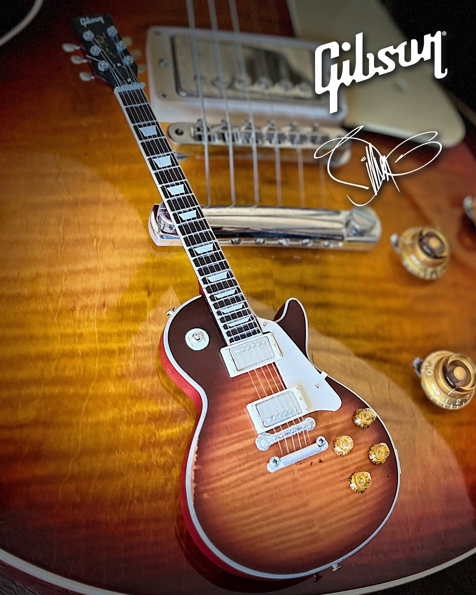 Billy F Gibbons OFFICIALLY LICENSED Signature Mini Guitar Model Collection - SET OF 3