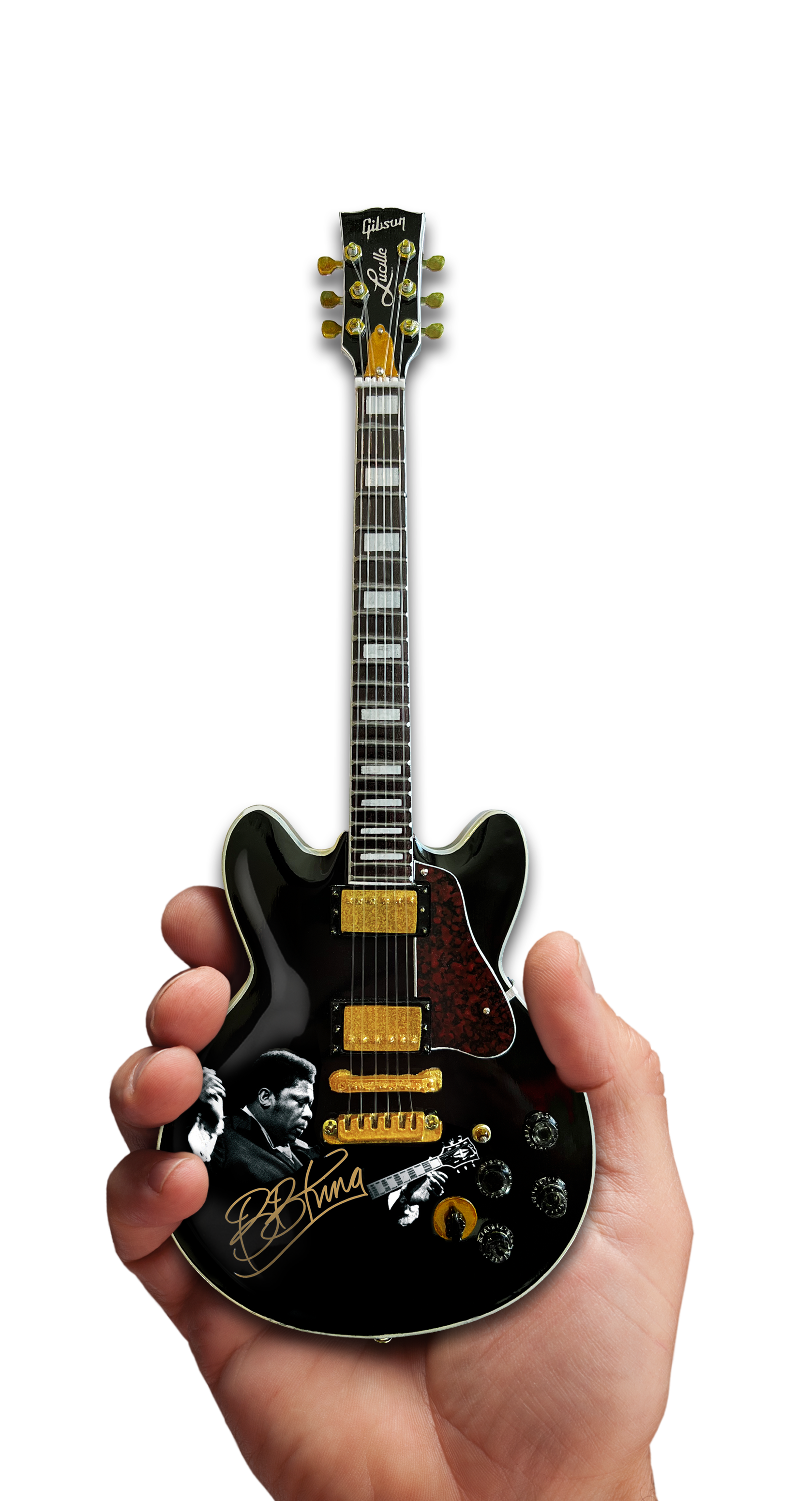 BB KING TRIBUTE Gibson ES-355 Lucille Ebony Miniature Guitar Model - Andersen Mercantile