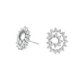 Natural Diamond Small Swirl Earrings in 14K White Gold – 1.85ctw