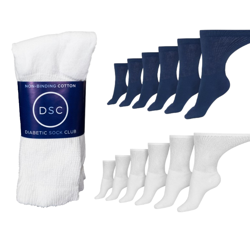 Women's Cotton Diabetic Crew Socks (6 Pair) - Andersen Mercantile