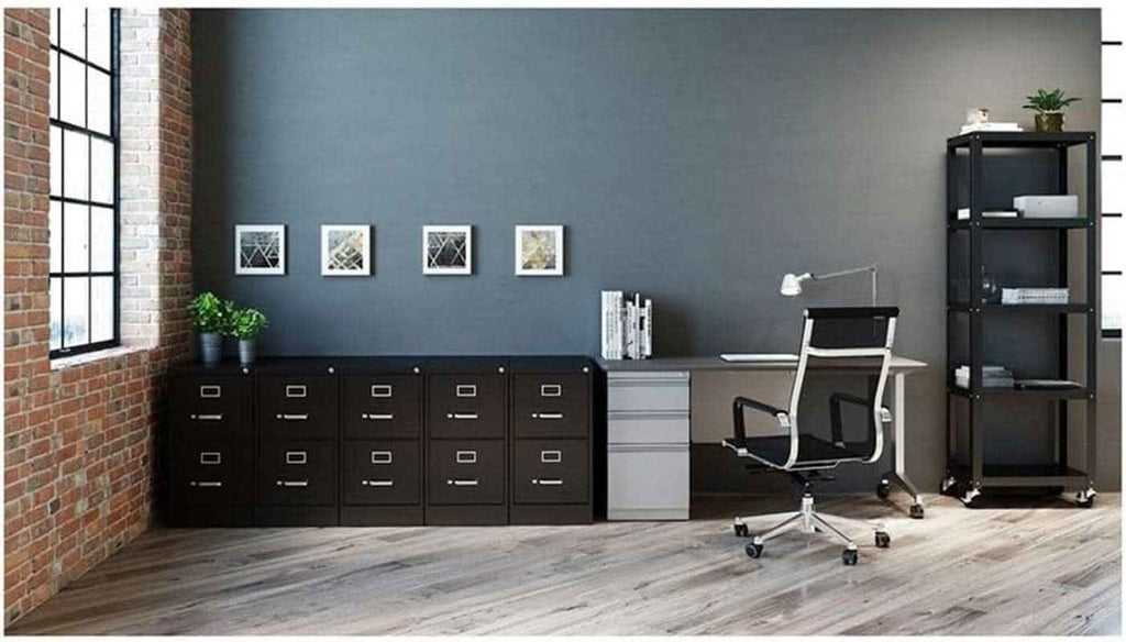 28.38 Inch Vertical Filing Cabinet Lockable Metal For Home Office Use Pre Assembled Letter Size Compatible