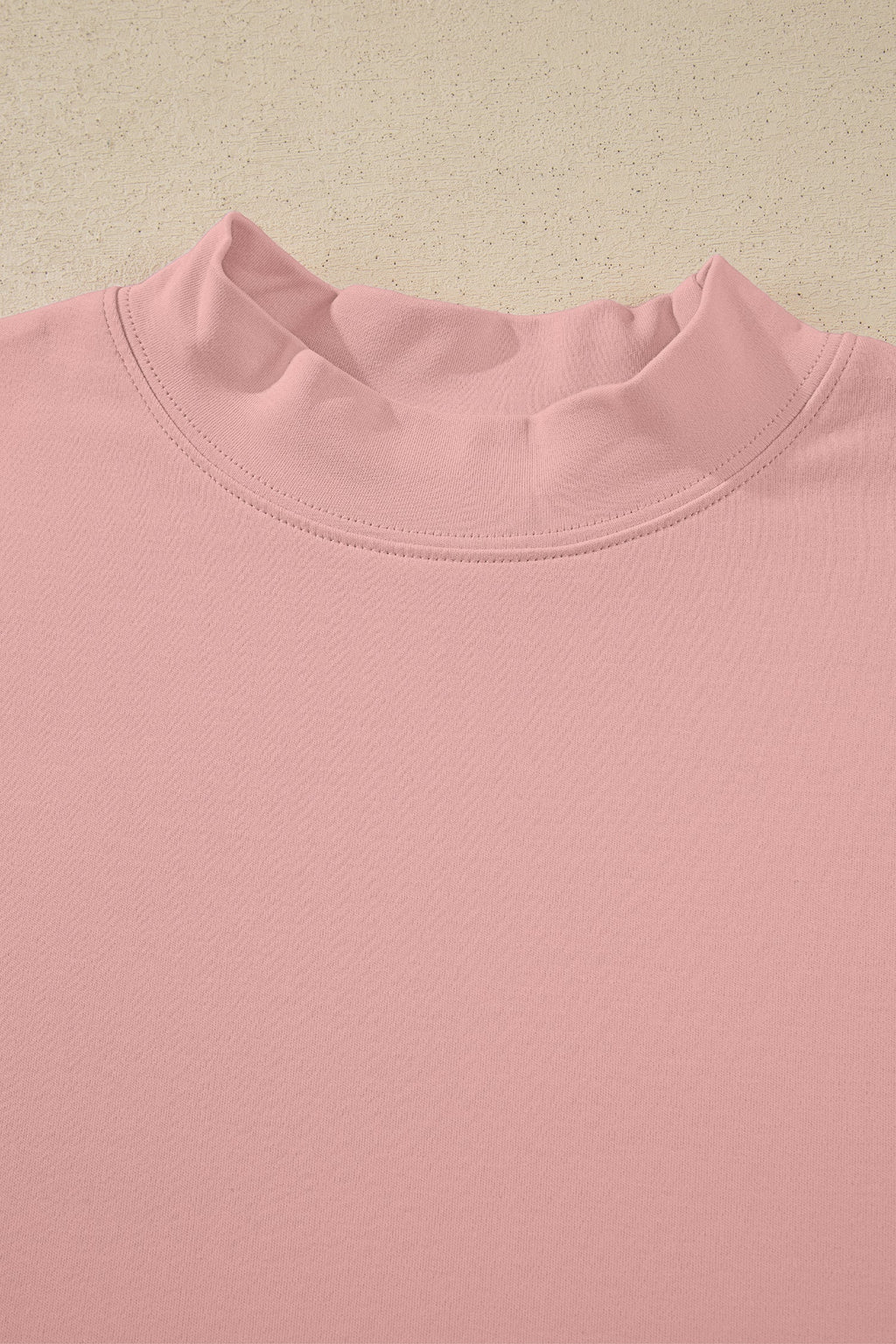 Solid High Neck Oversize Tee
