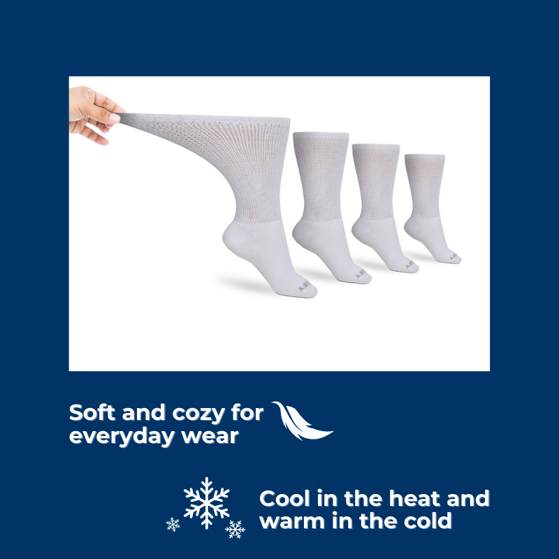 Men's Ultra-Soft Upper Calf Diabetic Socks (4 Pair) - Andersen Mercantile
