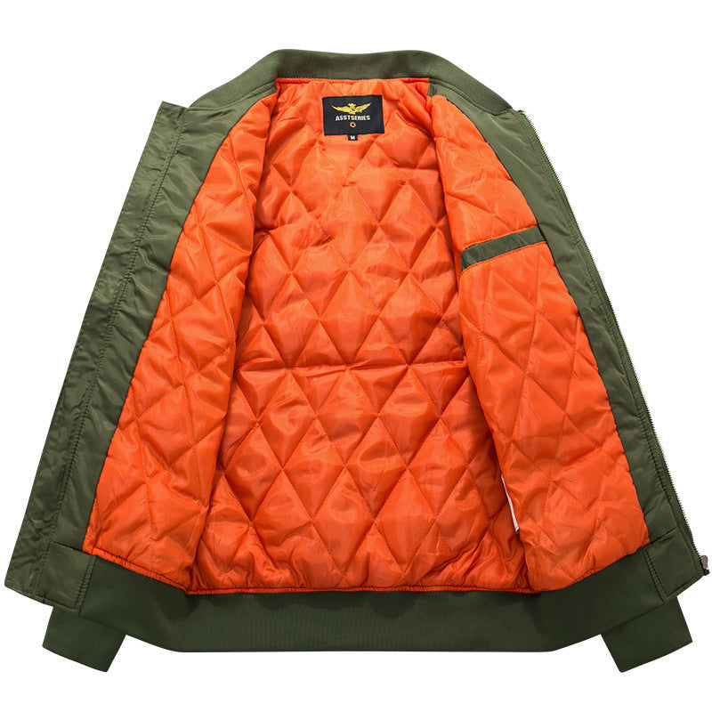 Men's autumn and winter new item plus plus size fat guy sports casual cotton jacket Air Force One MA1 pilot