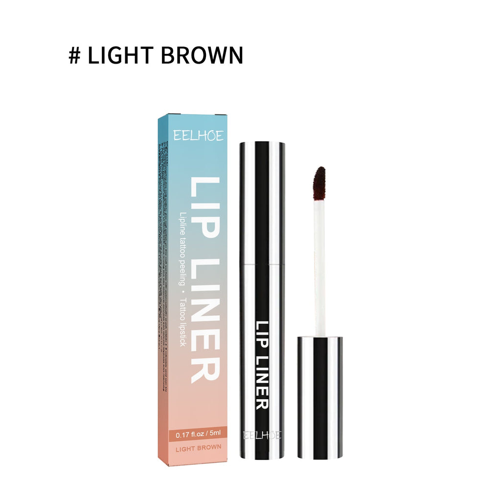 Peel Lip Liner, Outline Lip Shape Lip Color Waterproof Non-Smudging Peel Lip Liner Lip Brush