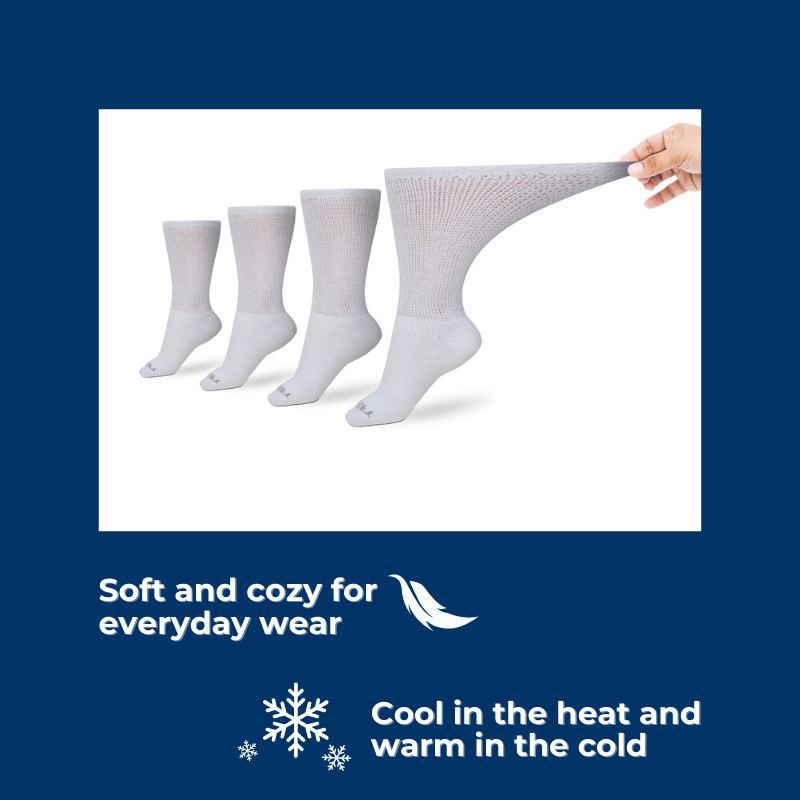 Women's Ultra-Soft Upper Calf Diabetic Socks (4 Pair) - Andersen Mercantile