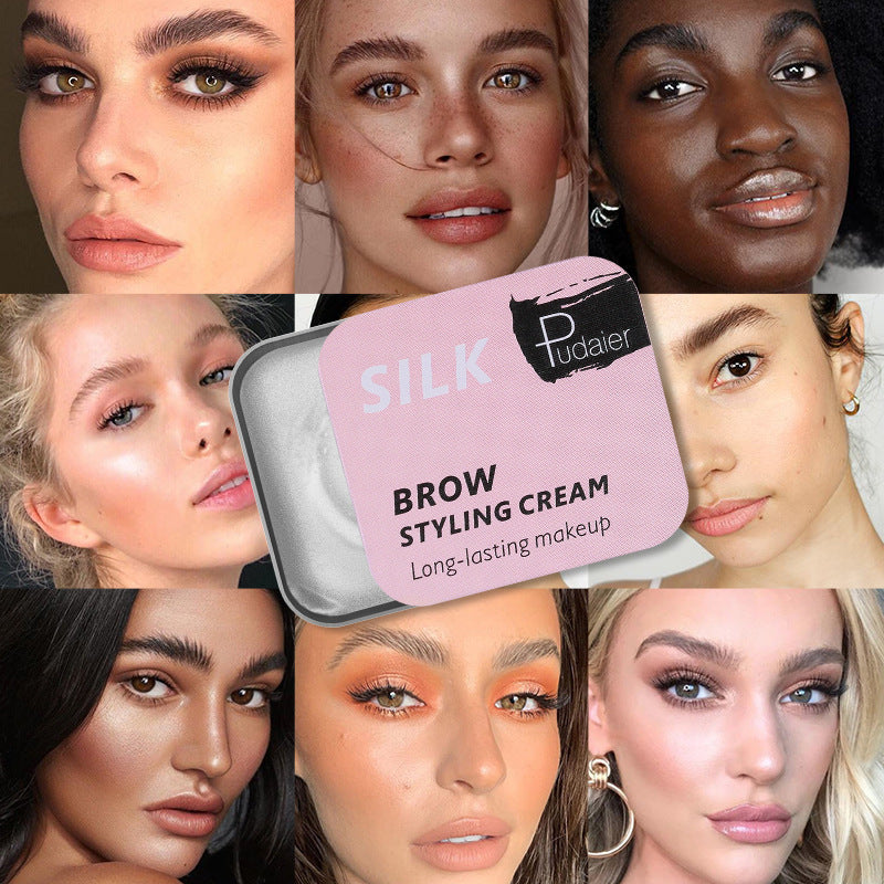 Pudaier Natural Wild Brow Styling Soap Eyebrow Cream Colorless Moisturizing Natural