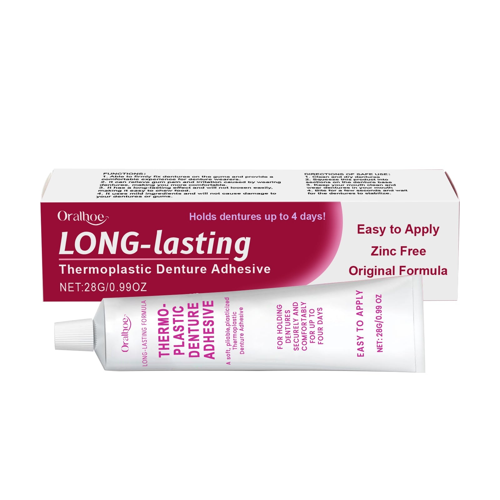 Denture Fixing Adhesive For Improved Comfort And Gum Care Thermoplastic Denture Adhesive