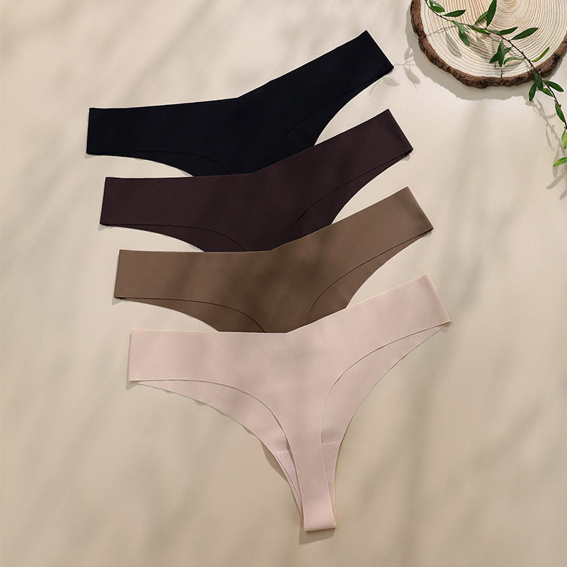Large size V-neck underwear set for women, no steel ring seamless underwear with briefs for women