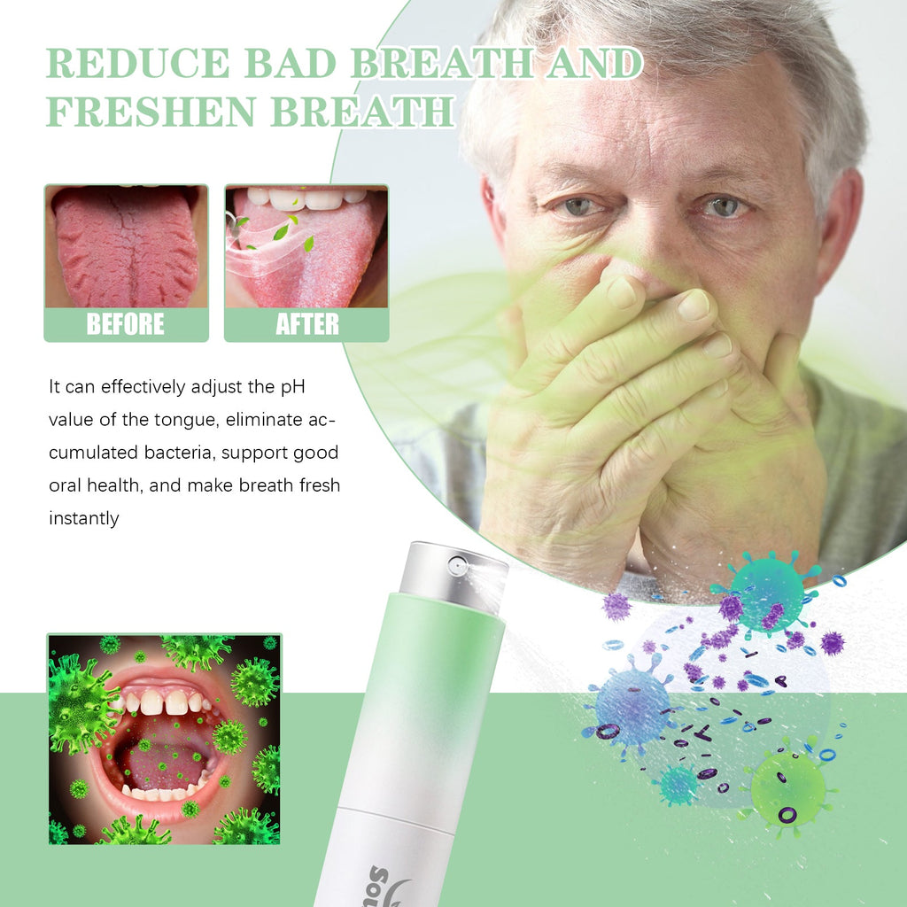 Fissured Tongue Relief Spray, Relieve Cracked Tongue And Fresh Breath Deodorizer Mouth Spray