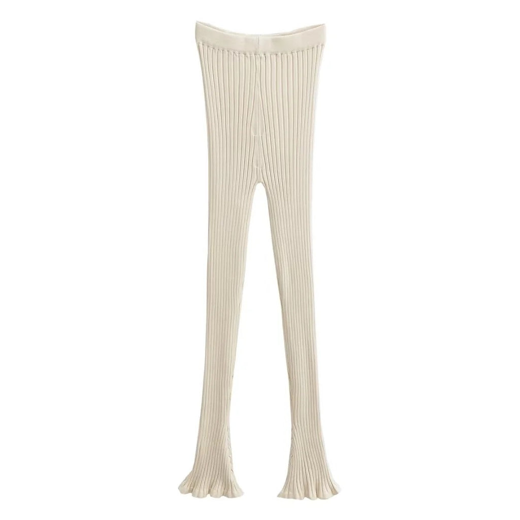 Bell bottom pants, long pants, women's autumn and winter new style, vertical groove strip, slim fit and slimming, floor length pants