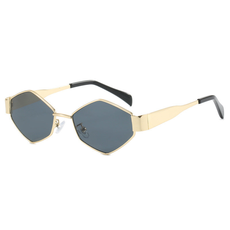 Polygonal sunglasses ultra light sunshade mirror