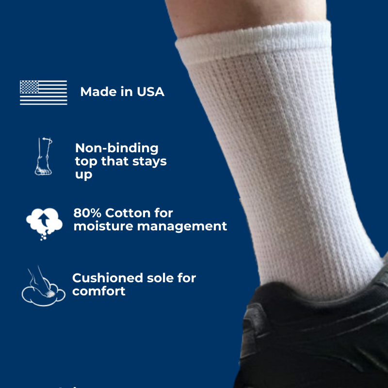 Women's Cotton Diabetic Crew Socks (6 Pair) - Andersen Mercantile