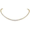 11.31ctw Natural Diamond Full Riviera Necklace in 14K Yellow Gold – 16.25in