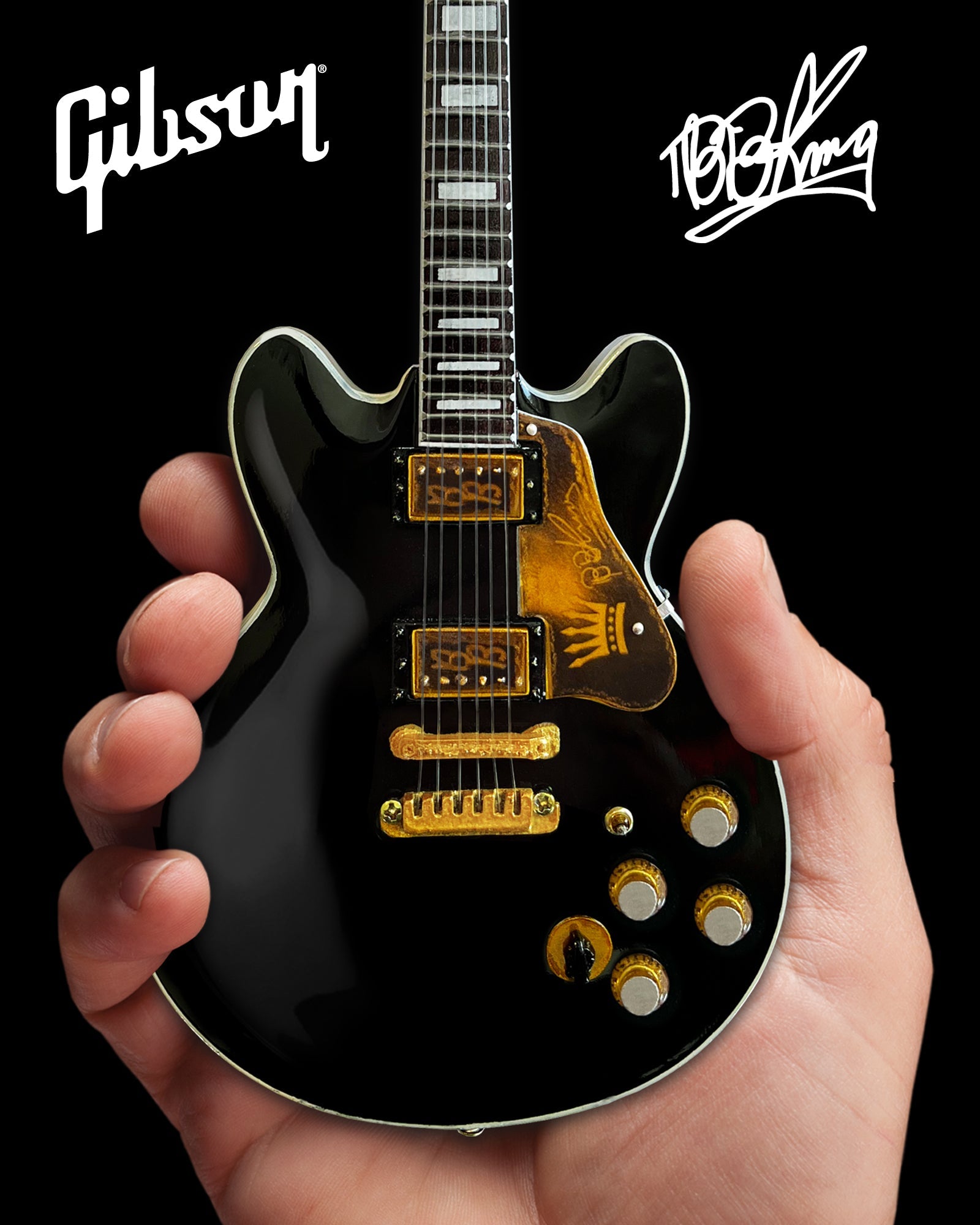 BB KING Gibson ES-345 80th Birthday Lucille Miniature Guitar Model
