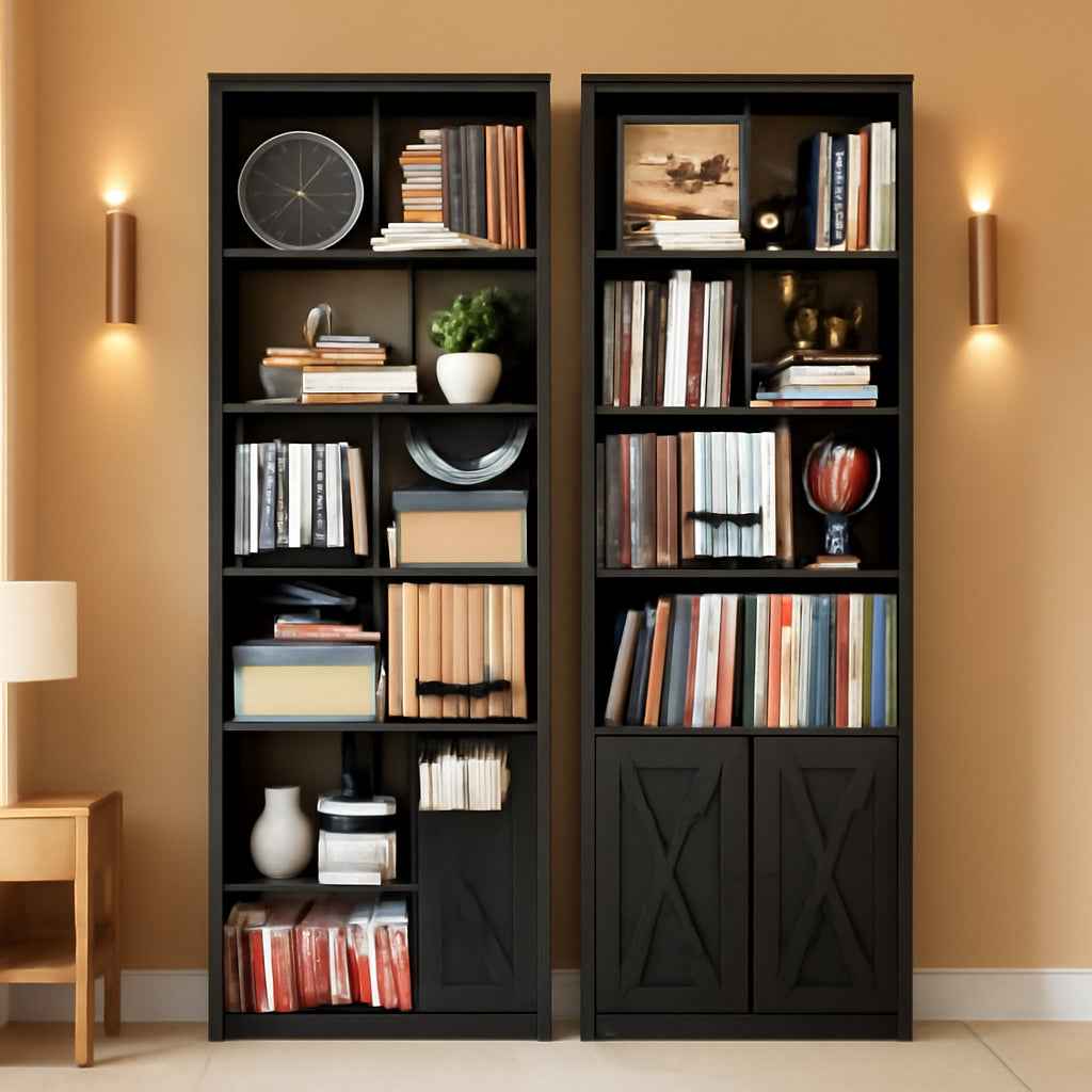 70-Inch Tall Industrial-Grade 6-Shelf Bookcases With Doors