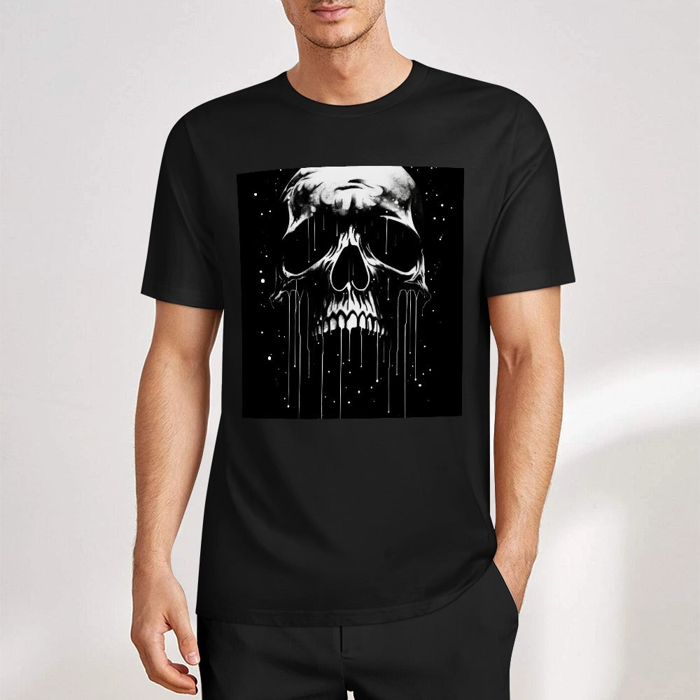 New Pure cotton short sleeved T-shirt Front print Multiple colors