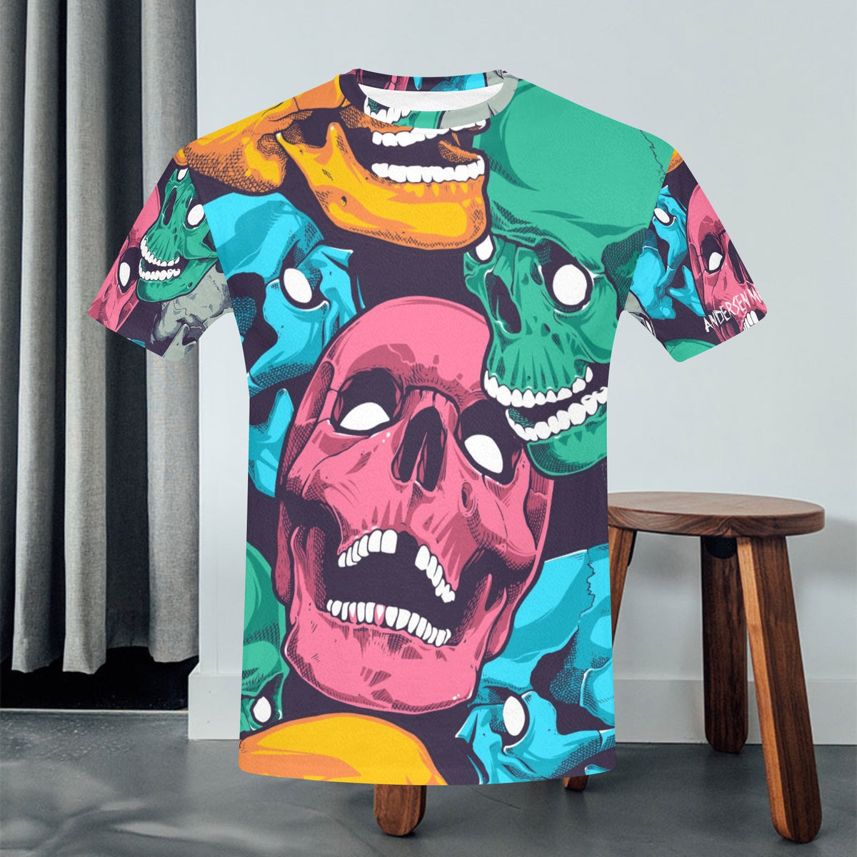 NEW Men's All Over Print Crew Neck T-Shirt Made in USA