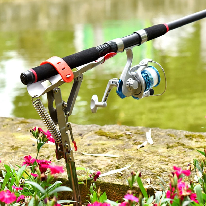 New Fishing Rod Holders Automatic Fishing Stainless Steel Pole Tackle Storage 32cm Outdoor Fishing Accessories Bracket Outdoor