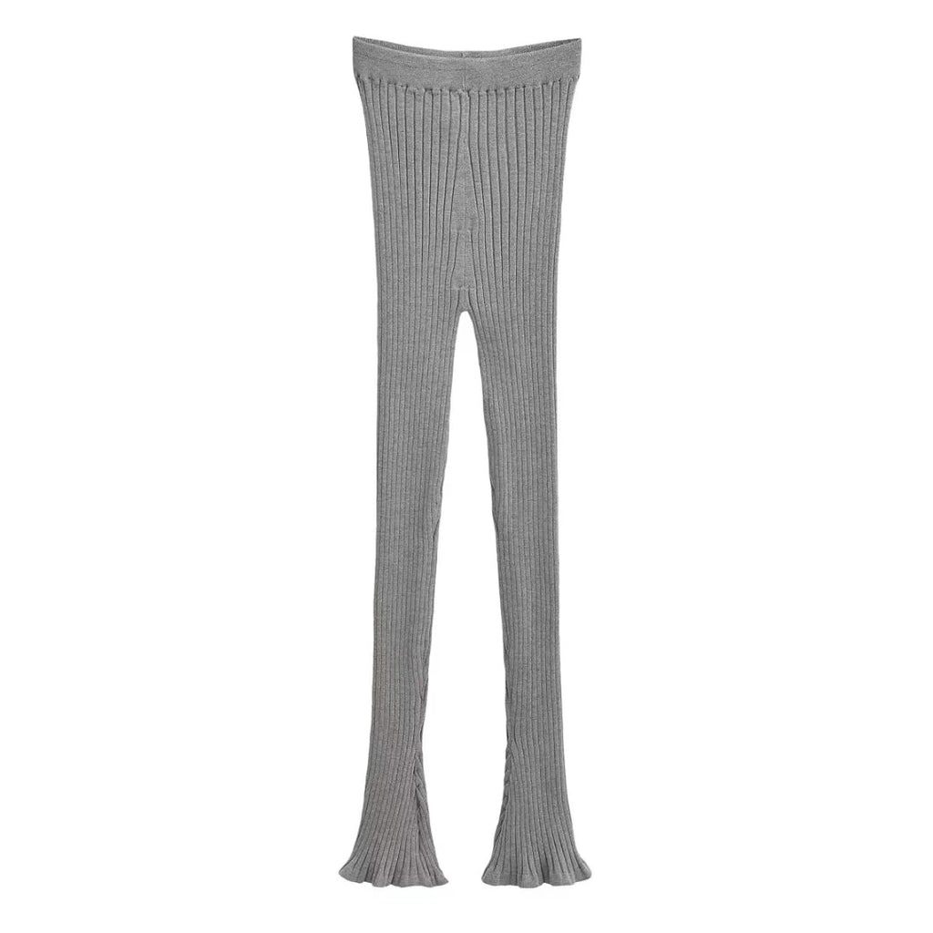 Bell bottom pants, long pants, women's autumn and winter new style, vertical groove strip, slim fit and slimming, floor length pants