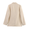 Elegant and Loose Women's Suit Jacket and Wide Leg Pants Style