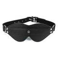 Couples' Products Leather Blindfold Multi-Nail Adjustable Wearable Adult Products Blindfold Female Apparatus Eye Mask