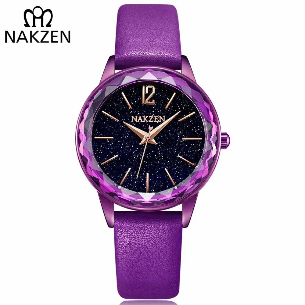 NAKZEN Dress Women Quartz Watches Minimalism Starry sky Magnet Buckle Fashion Wristwatch Waterproof Roman Numeral reloj mujer 4206