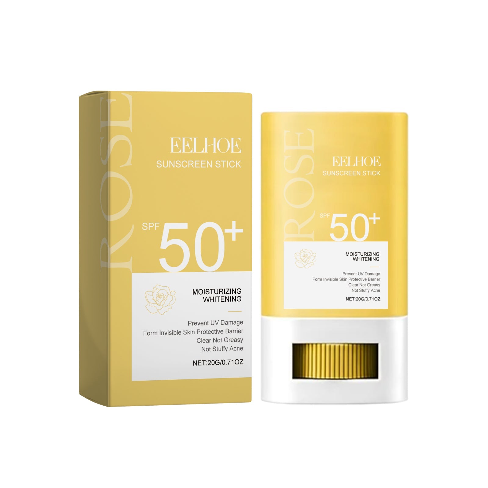 Rose UV Protection Cream, Outdoor UV Brightening Skin Portable Dry Oil Protective Cream