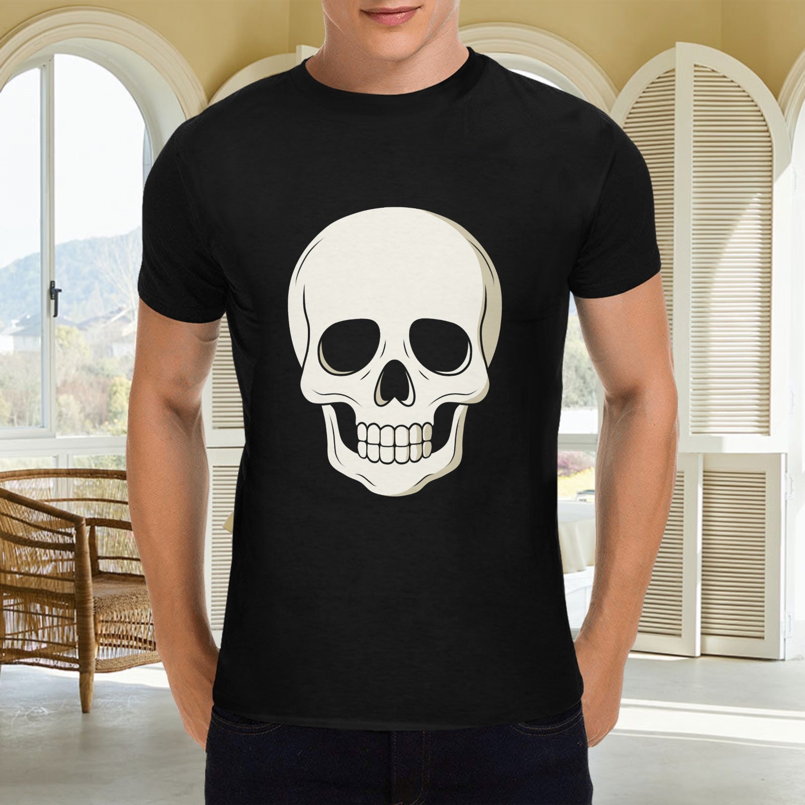 Men - Heavy Cotton T-Shirt - Front Print （Made in USA，Ships to USA Only）