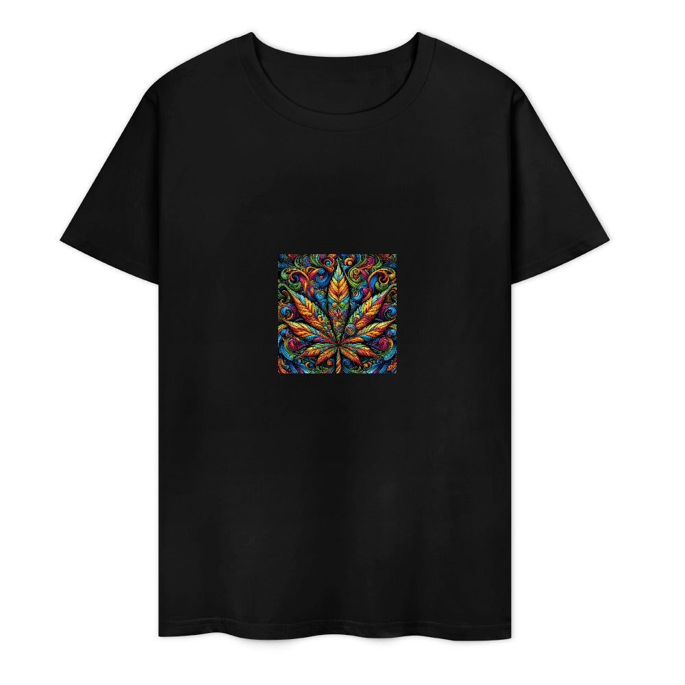 New Pure cotton short sleeved T-shirt Front print Multiple colors