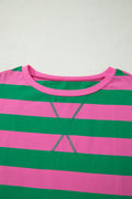 Stripe Dolman Tee & Drawstring Skort Set