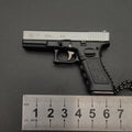 New Empire 1:3 Glock G17 alloy keychain, realistic gun model with detachable soldier gear & bullets.