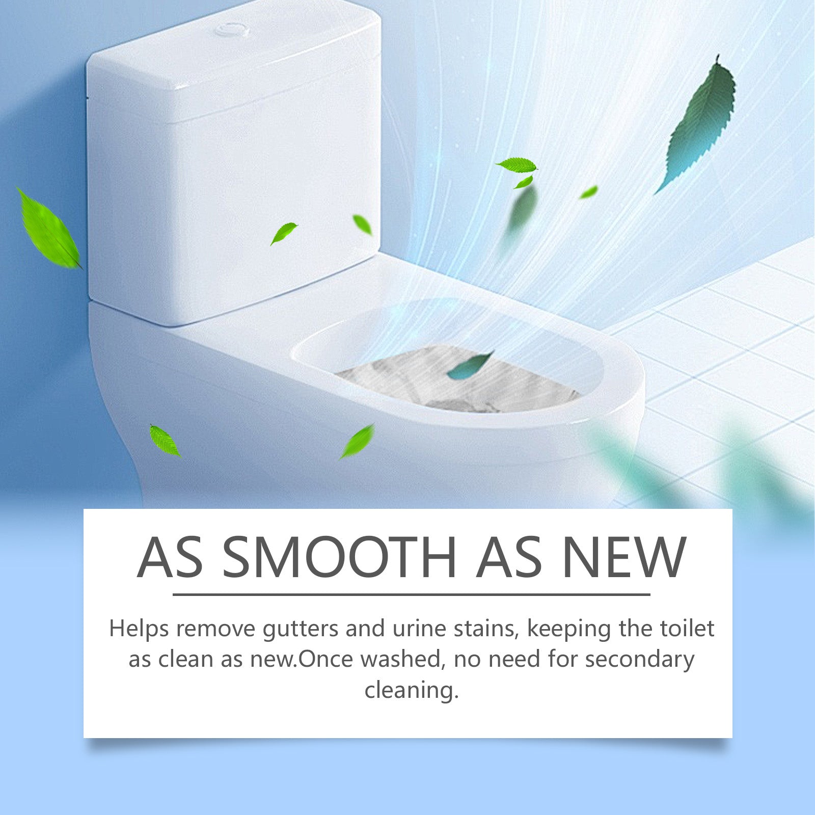 Oxygen Toilet Cleaner Powder, Easy Decontamination Keep Clean With A Quick Blistering Toilet Cleaner
