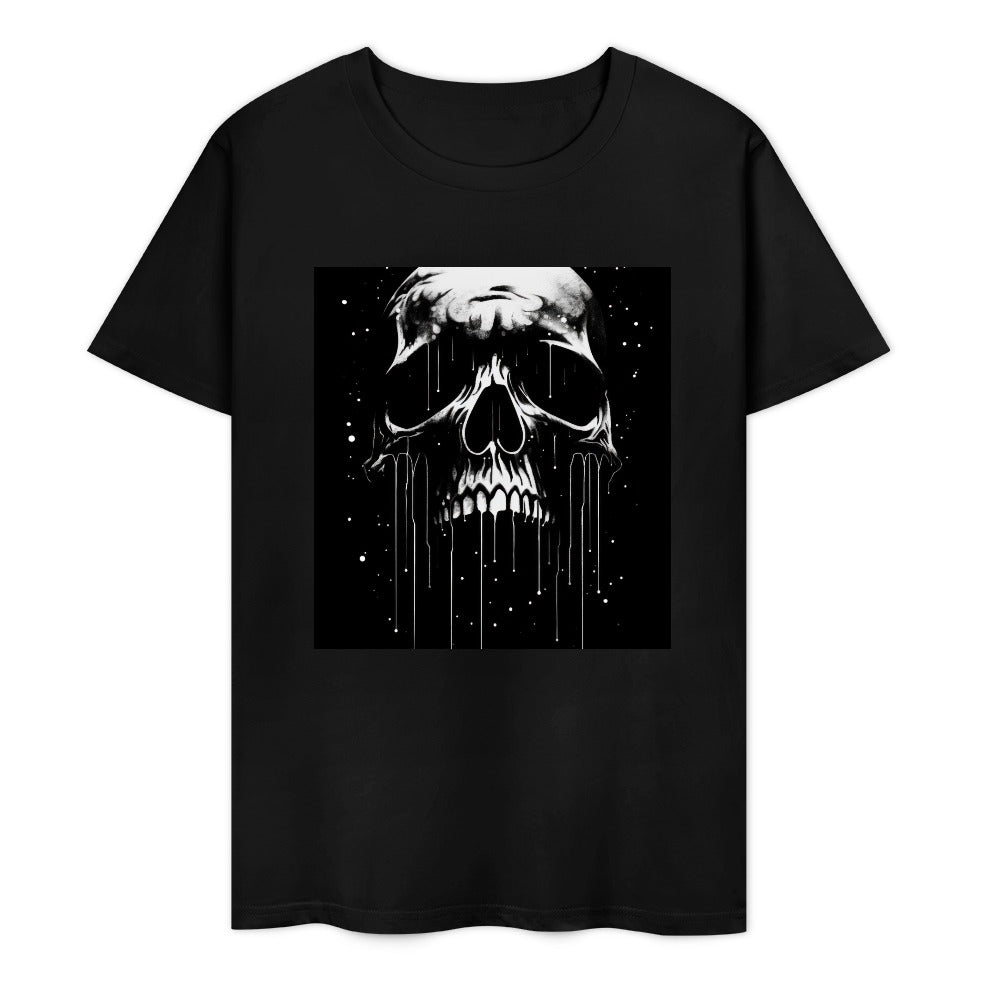 New Pure cotton short sleeved T-shirt Front print Multiple colors