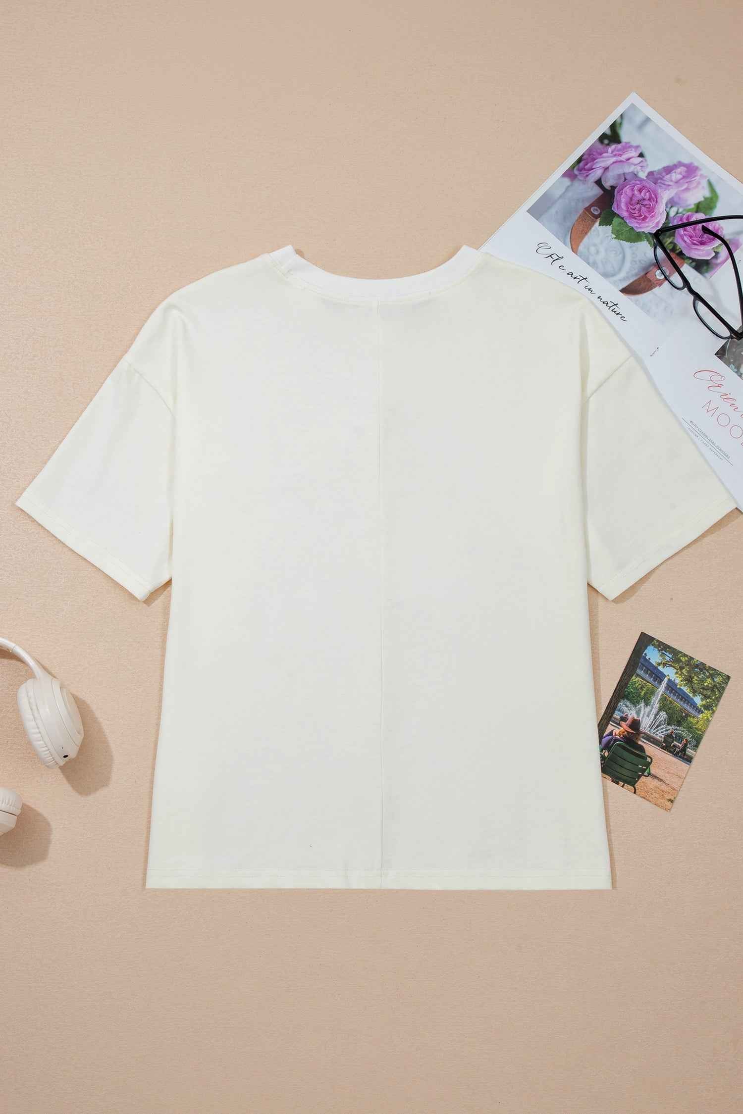 Western Star Studded Detail Short Sleeve Top